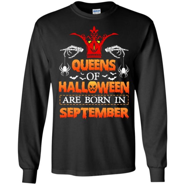 image 1001 600x600 - Queens of Halloween are born in September shirt, tank top, hoodie