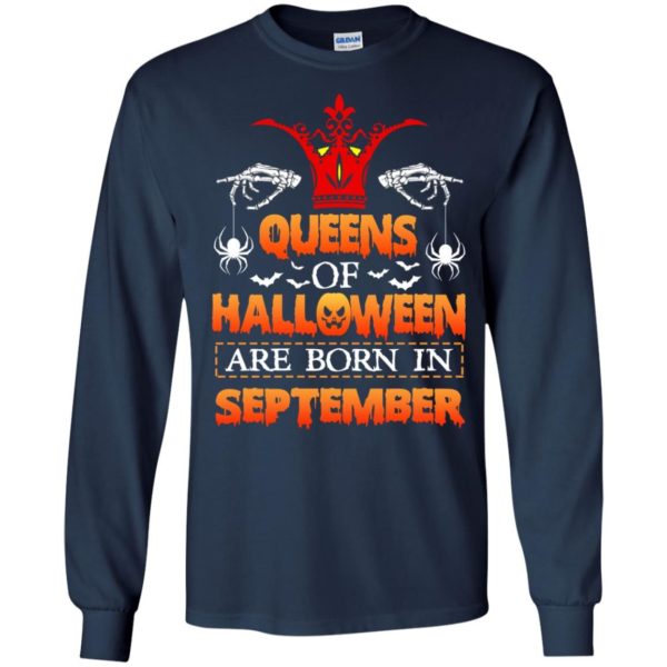 image 1002 600x600 - Queens of Halloween are born in September shirt, tank top, hoodie