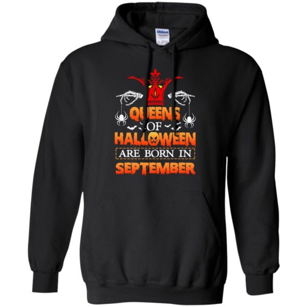 image 1003 600x600 - Queens of Halloween are born in September shirt, tank top, hoodie