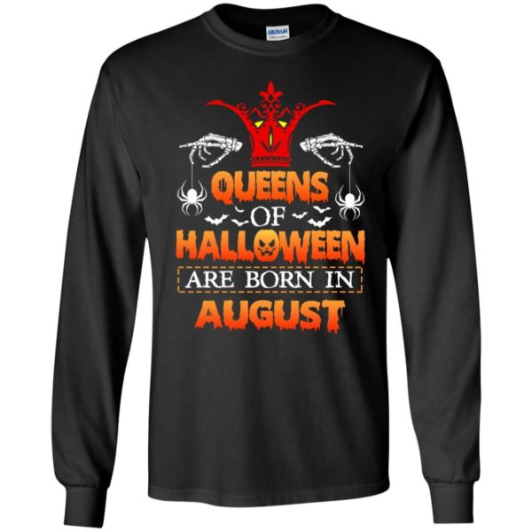 image 1014 600x600 - Queens of Halloween are born in August shirt, tank top, hoodie