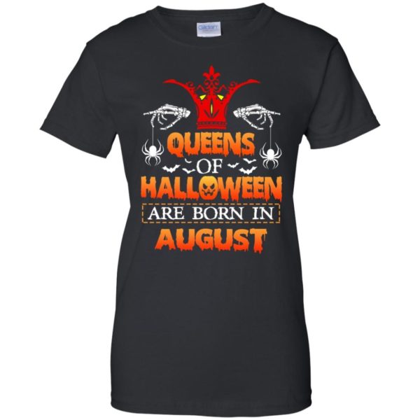 image 1022 600x600 - Queens of Halloween are born in August shirt, tank top, hoodie
