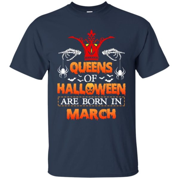 image 1078 600x600 - Queens of Halloween are born in March shirt, tank top, hoodie