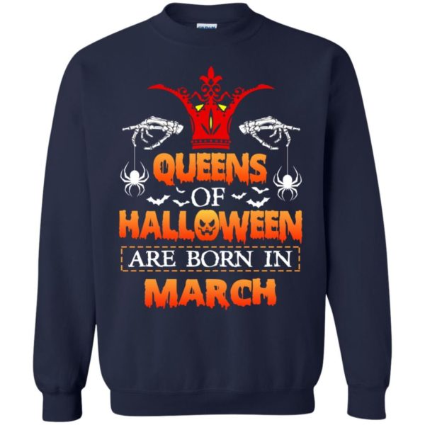 image 1084 600x600 - Queens of Halloween are born in March shirt, tank top, hoodie