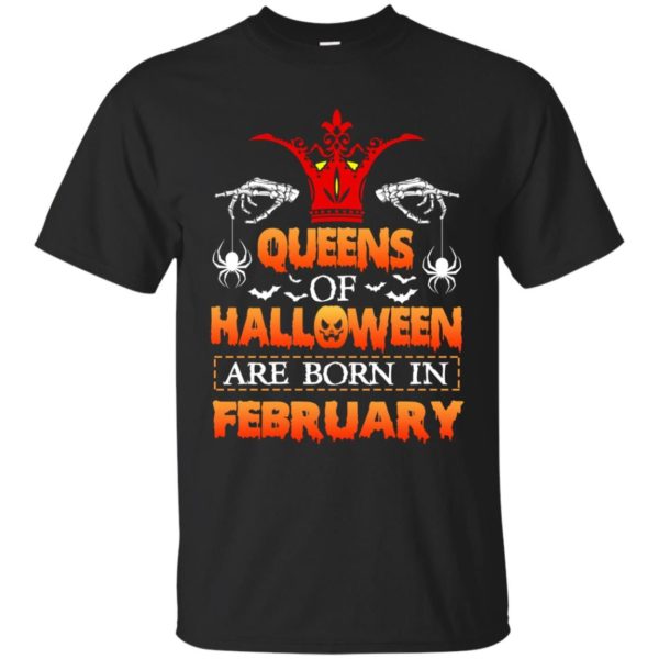 image 1166 600x600 - Queens of Halloween are born in February shirt, tank top, hoodie