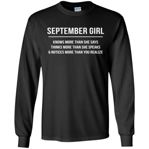 image 2543 600x600 - September girl knows more than she says shirt, tank top, hoodie