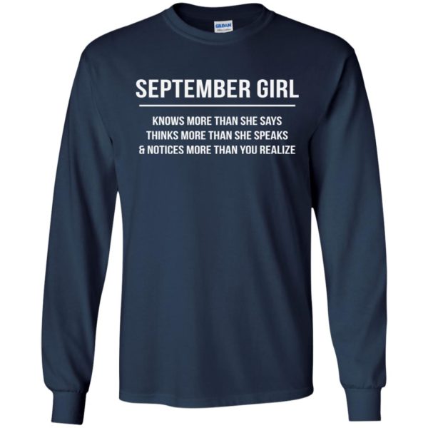 image 2544 600x600 - September girl knows more than she says shirt, tank top, hoodie
