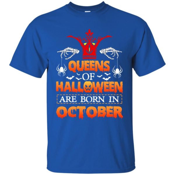 image 987 600x600 - Queens of Halloween are born in October shirt, tank top, hoodie