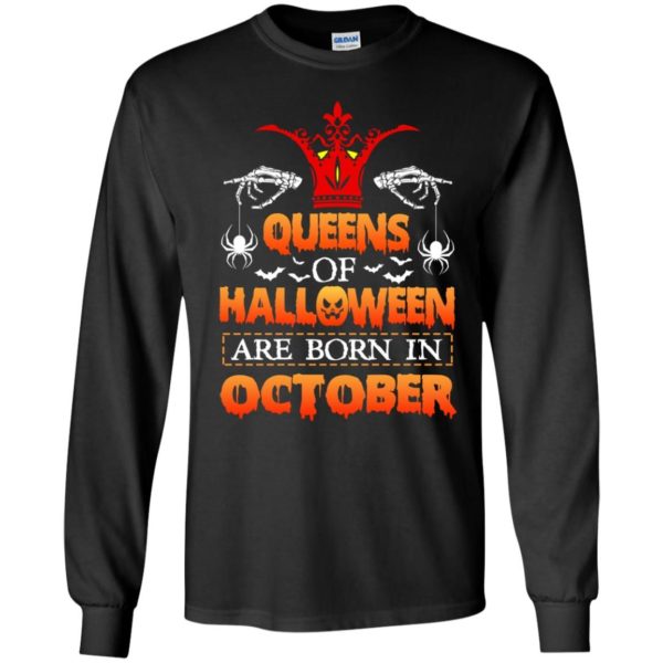 image 988 600x600 - Queens of Halloween are born in October shirt, tank top, hoodie
