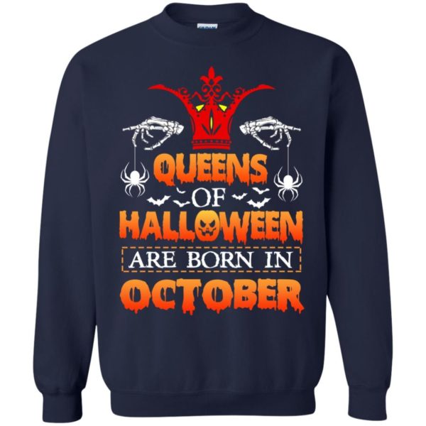 image 993 600x600 - Queens of Halloween are born in October shirt, tank top, hoodie