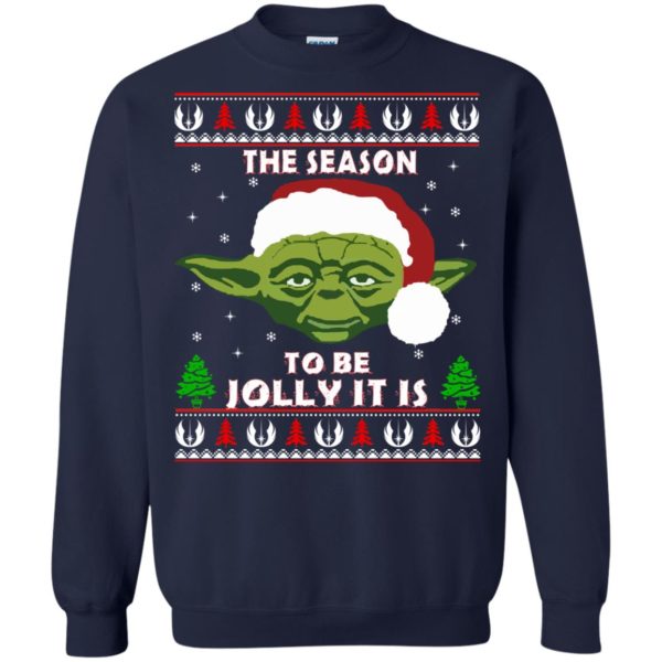 image 1705 600x600 - Star Wars Yoda: Tis the season to be jolly it is Christmas sweater, hoodie