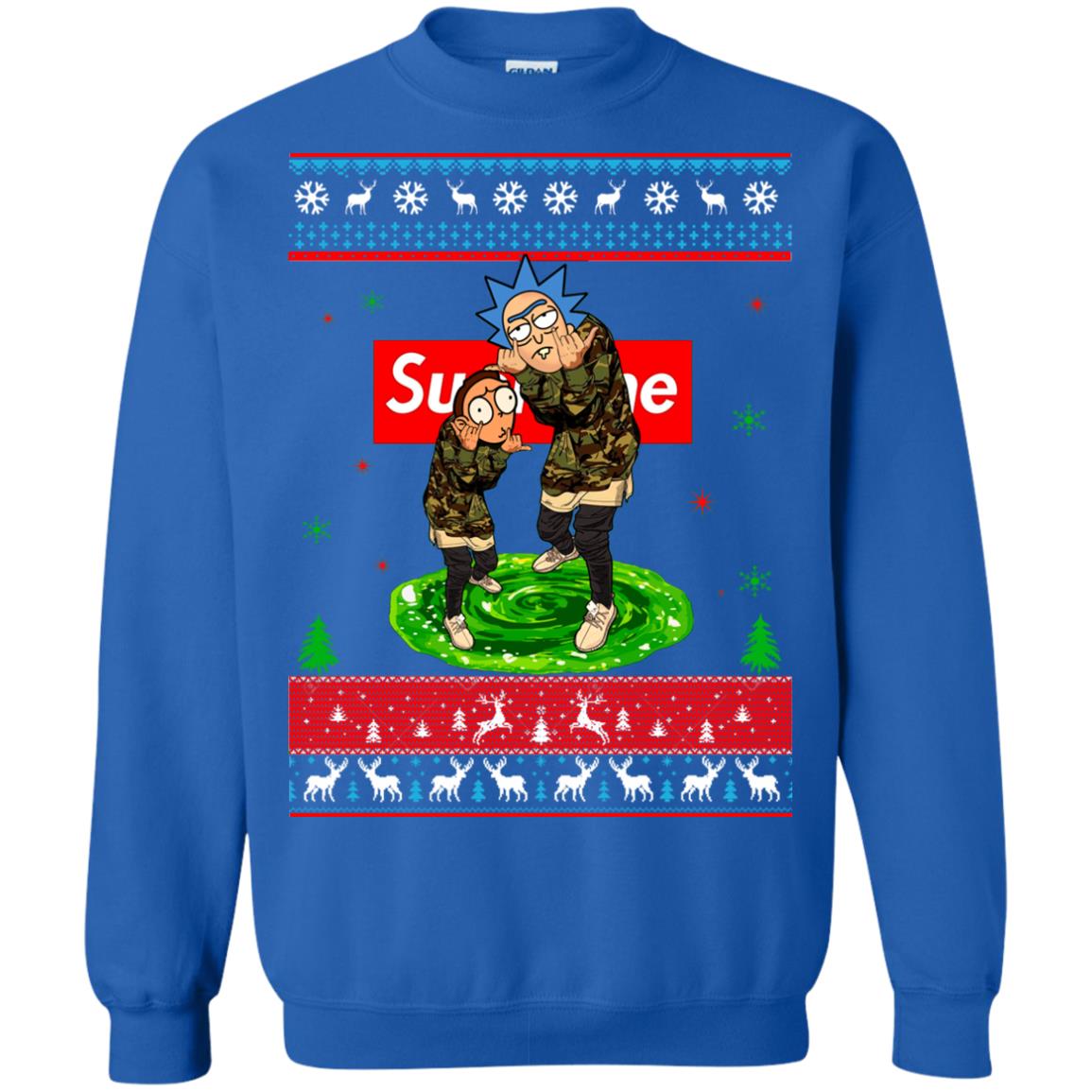Rick and Morty Supreme Ugly Christmas Sweater, Hoodie ...