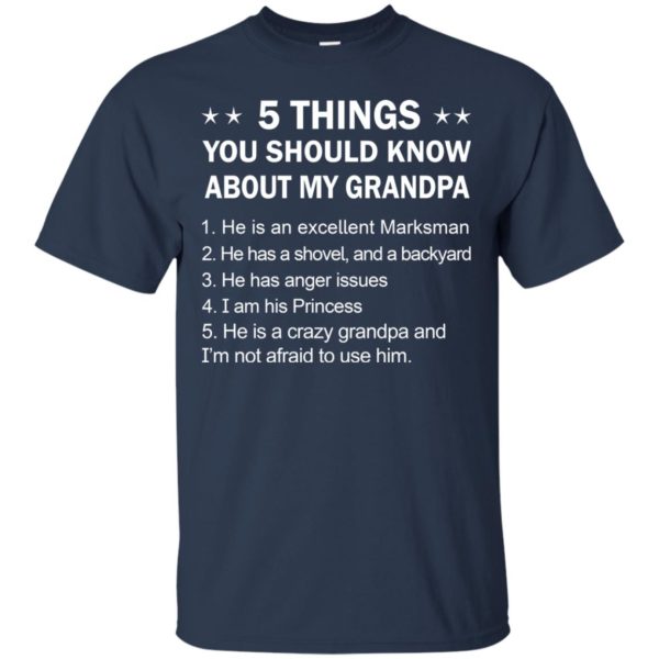 image 2326 600x600 - 5 Things You Should Know My Grandpa Shirt, Youth Shirt