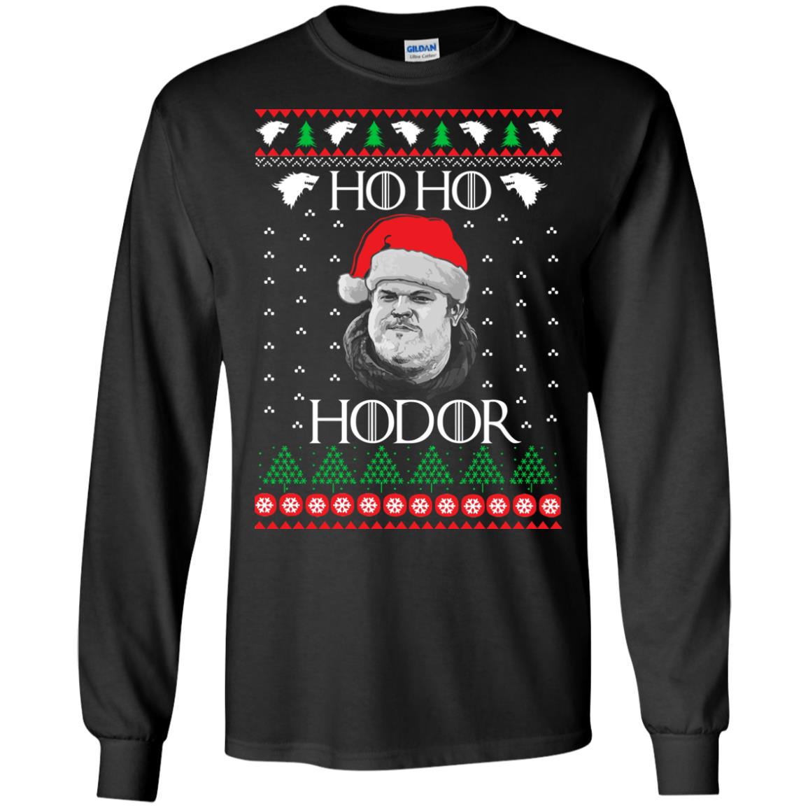 Ugly Christmas Sweater GOT HO HO HODOR Sweatshirts, Hoodie - Rockatee