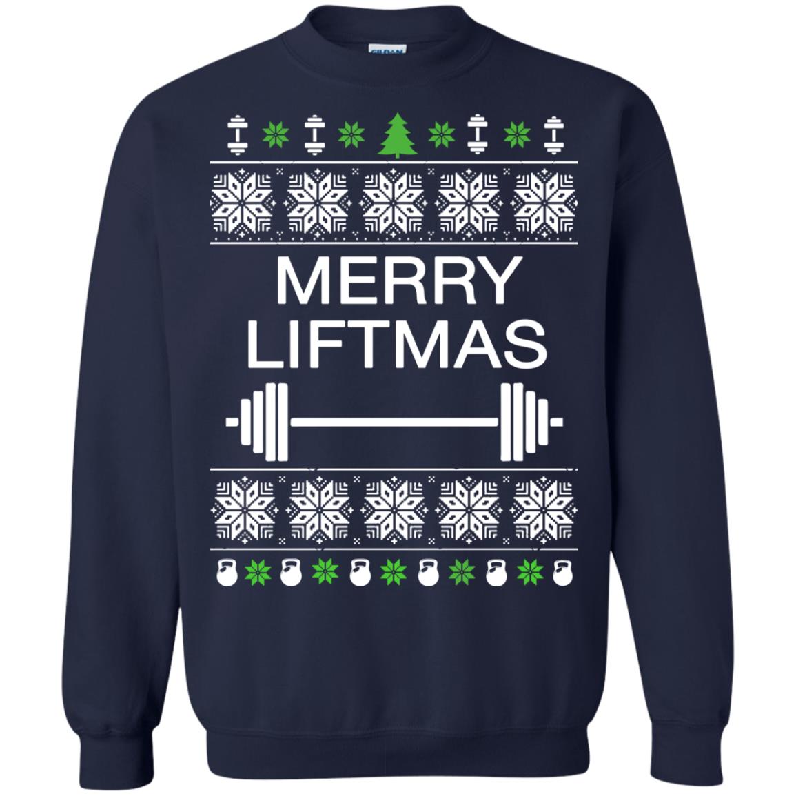 Merry Liftmas Sweater, Ugly Sweatshirt, Long Sleeve - Rockatee