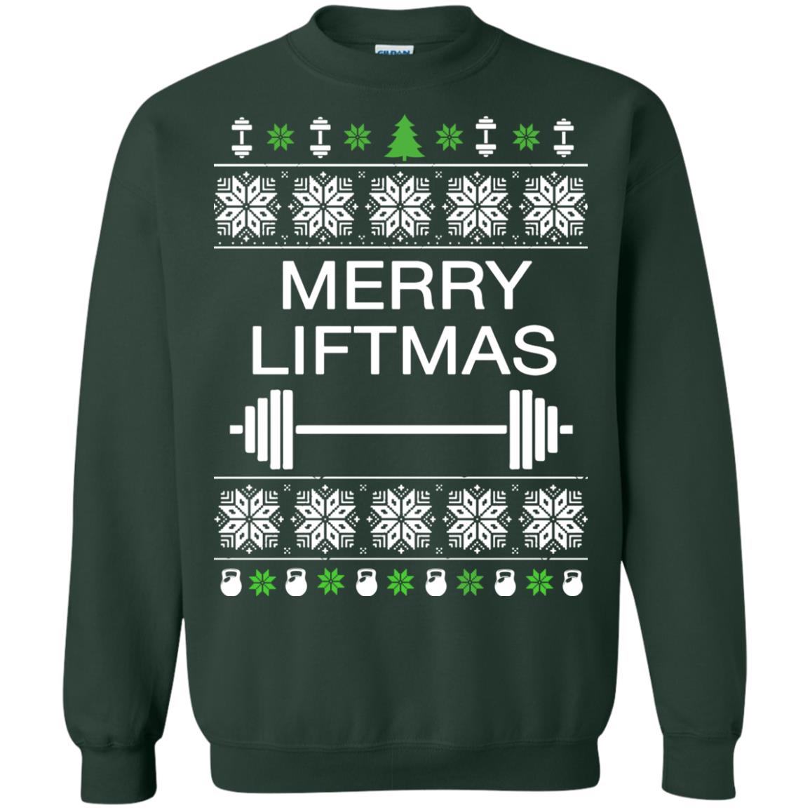 Rockatee Weight Lifting Merry Liftmas Shirt