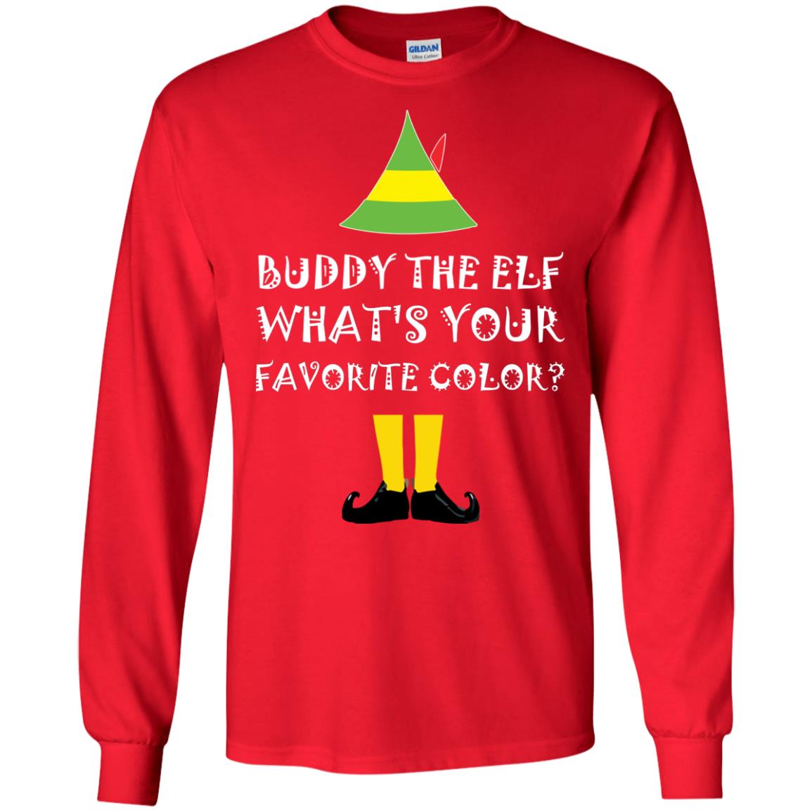 Buddy The Elf What's Your Favorite Color Sweater, Christmas Sweatshirts ...