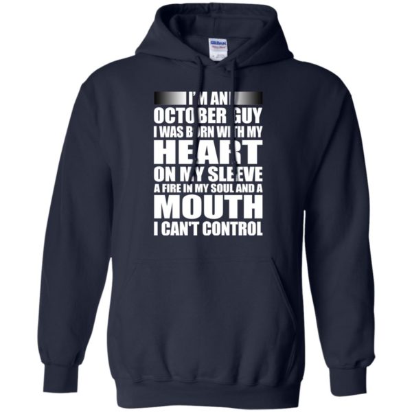 image 877 600x600 - I'm an October guy I was born with my heart on my sleeve shirt, hoodie, tank