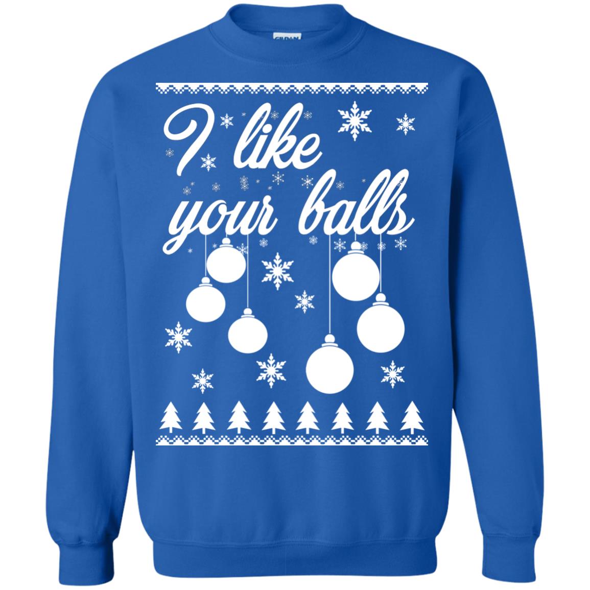blue balls christmas sweater