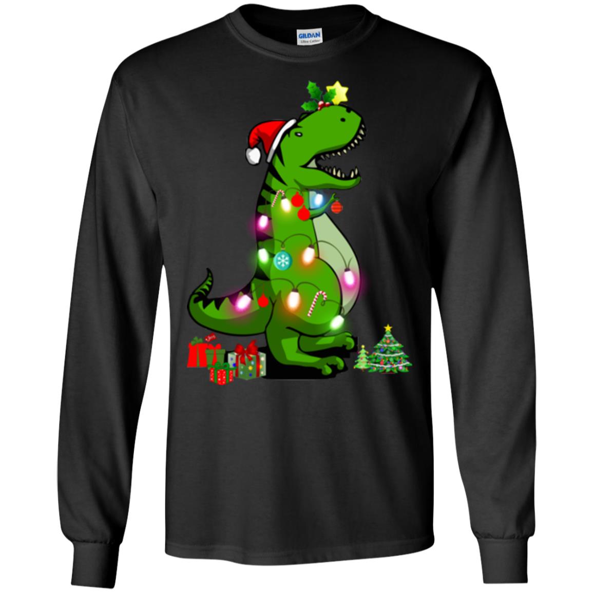 T-Rex Christmas Tree Sweater, Shirt, Hoodie - Rockatee