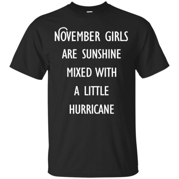 image 111 600x600 - November Girls Are Sunshine Mixed With A Little Hurricane T-shirt
