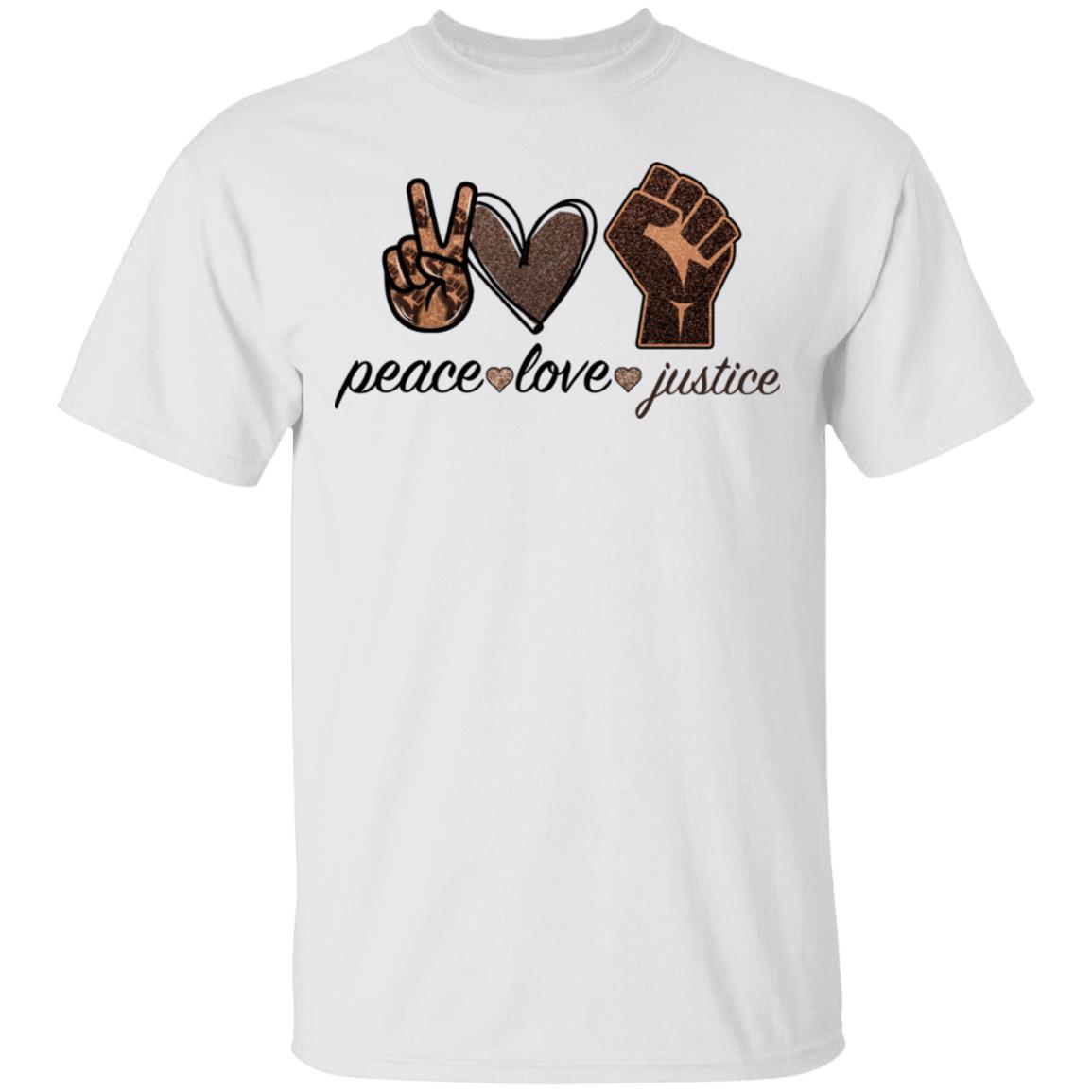 Peace love justice shirt - Rockatee
