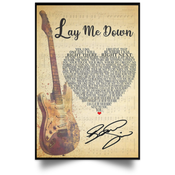 redirect 131 600x600 - Lay Me Down Script Heart Song Lyric Quote Music Poster