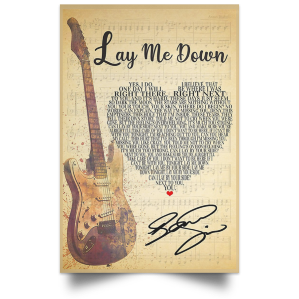 redirect 132 600x600 - Lay Me Down Script Heart Song Lyric Quote Music Poster