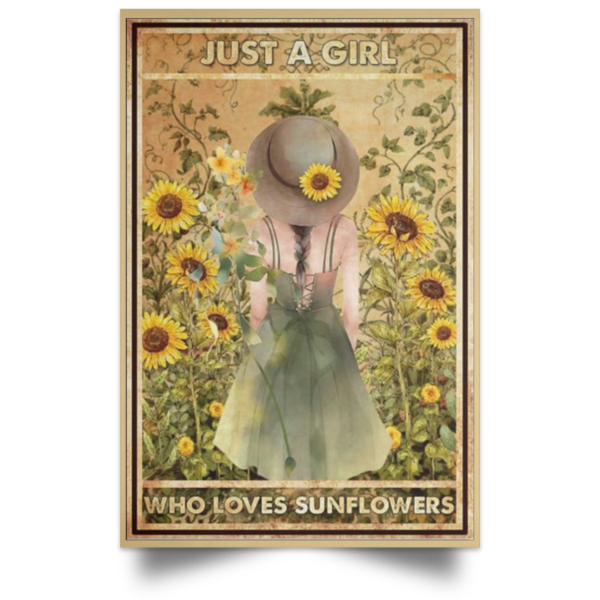 redirect 262 600x600 - Just a girl who loves sunflowers poster, canvas