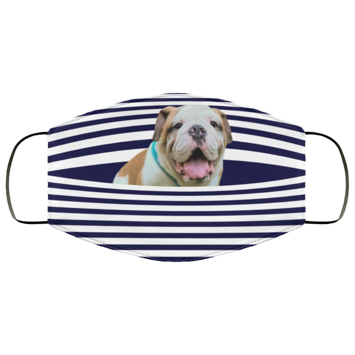 English Bulldog Stripes face mask Rockatee
