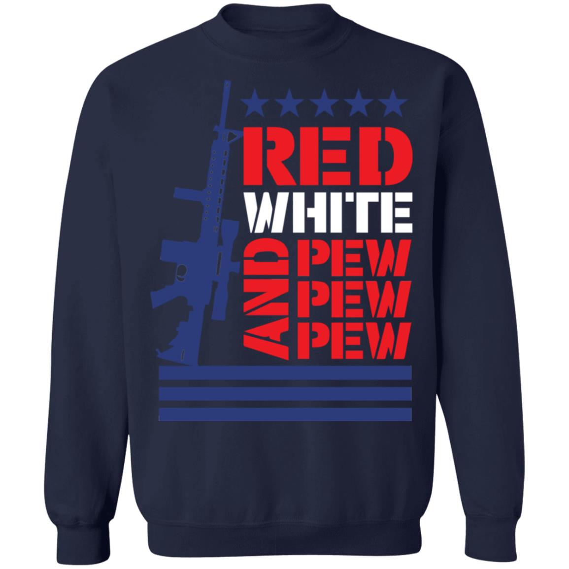 red white and pew shirt