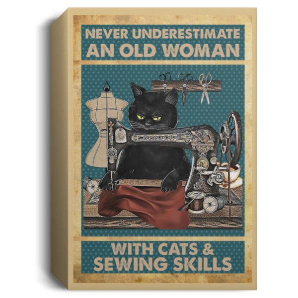 redirect 100 600x600 - Never underestimate an old woman with cats and sewing skills poster