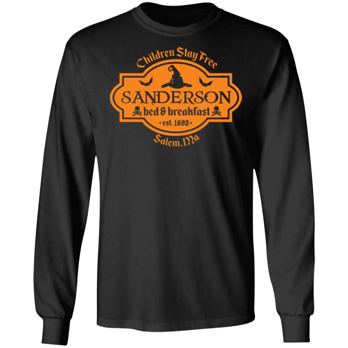 Sanderson Bed And Breakfast Est 1693 Children Stay Free Salem Ma Shirt