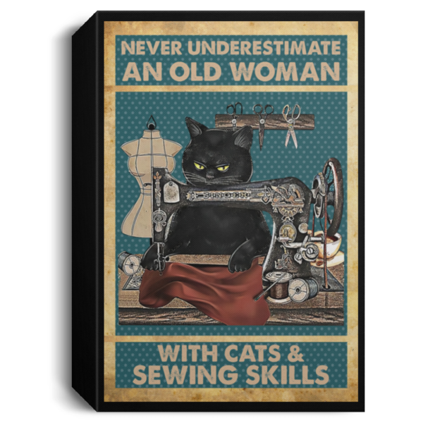 redirect 99 600x600 - Never underestimate an old woman with cats and sewing skills poster