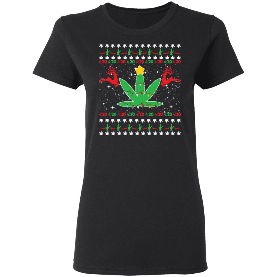 Download Cannabis Christmas sweater, long sleeve