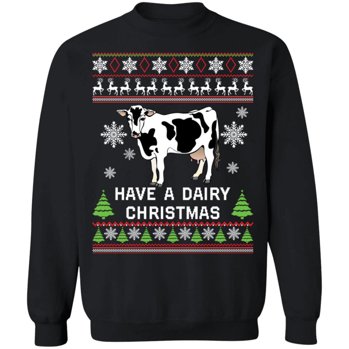 Heifers have a dairy Christmas sweater