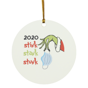 redirect 8 300x300 - Grinch hand holding mask 2020 stink stank stunk Ornament