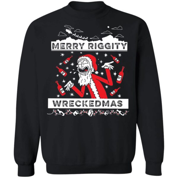 Santa Rick Sanchez Merry Riggity Wreckedmas Christmas sweatshirt