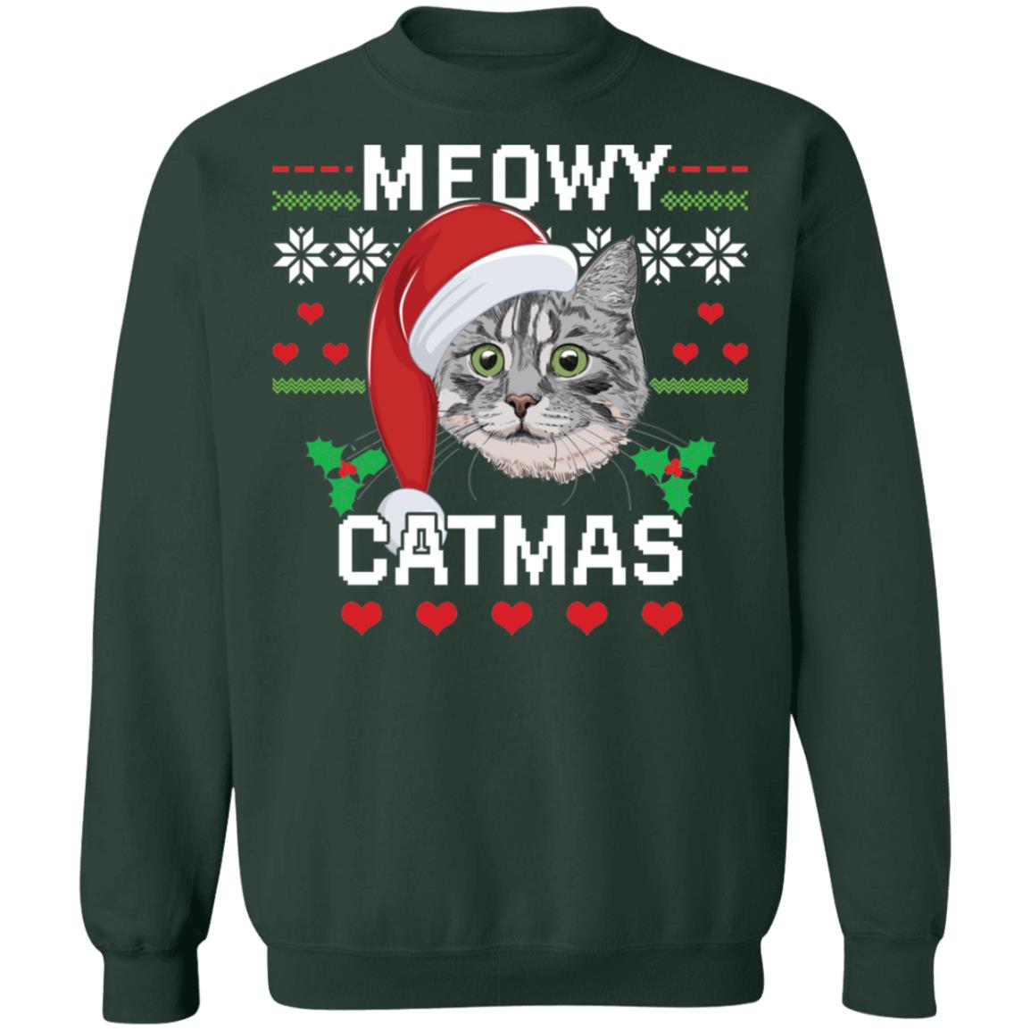 Meowy Catmas Christmas sweatshirt - Rockatee