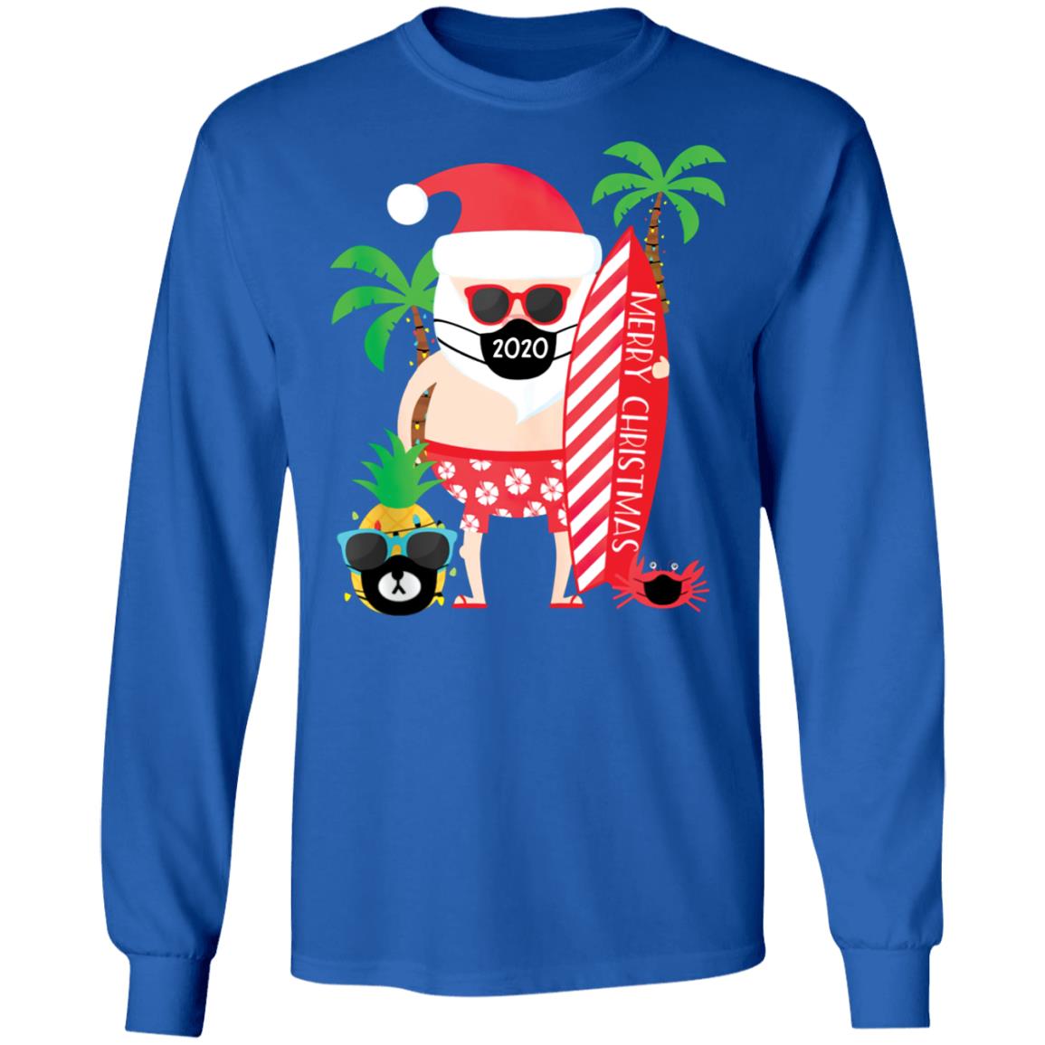 Santa Surfing Merry Christmas sweatshirt - Rockatee
