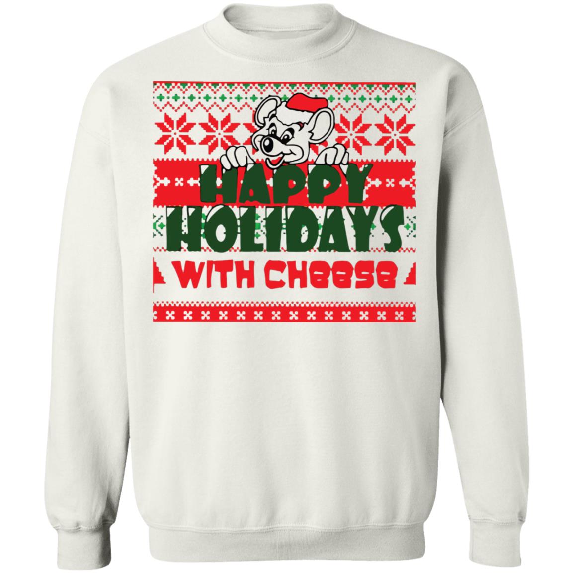 Happy holidays with cheese Christmas sweatshirt - Rockatee