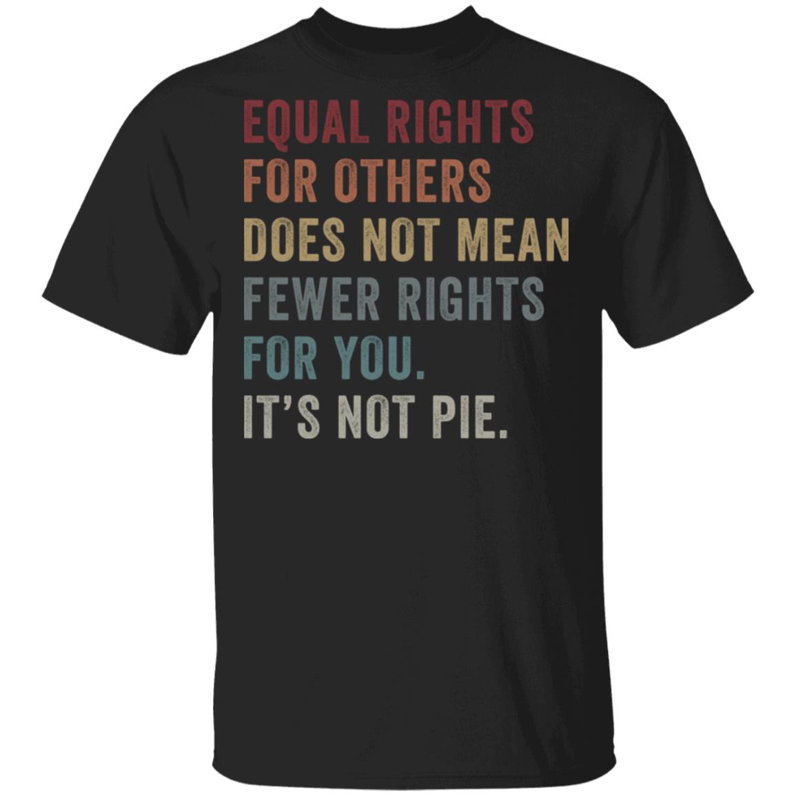 Equal rights for others does not mean fewer rights for you it's not pie ...