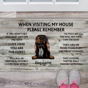 JSAZ7yhL7 ibJXsuzKc ffffff 1 300x300 - Gift for Dog lovers When visiting my house please remember personalized doormat