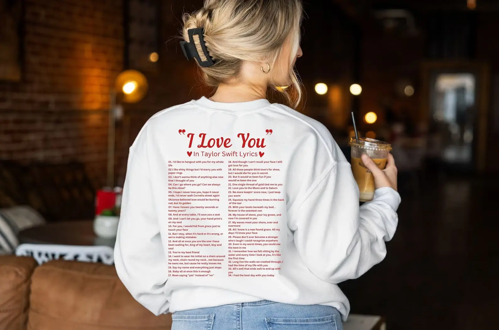 2023 I love you in Taylor Lyrics sweatshirt - Rockatee