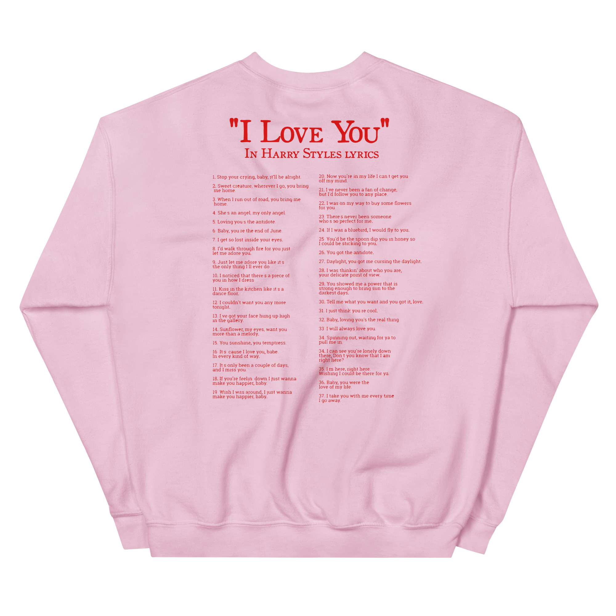 I Love You In Harry Styles Lyrics Sweatshirt & Hoodie - Rockatee