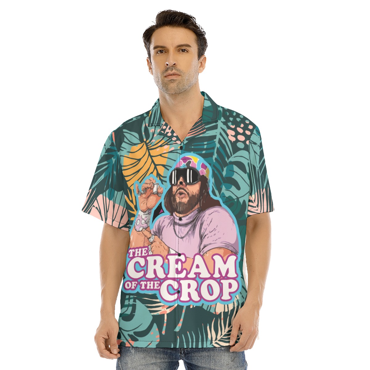 Rockatee Macho Man The Cream of The Crop Pro Wrestling Hawaiian Shirt